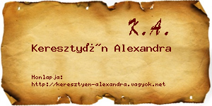 Keresztyén Alexandra névjegykártya